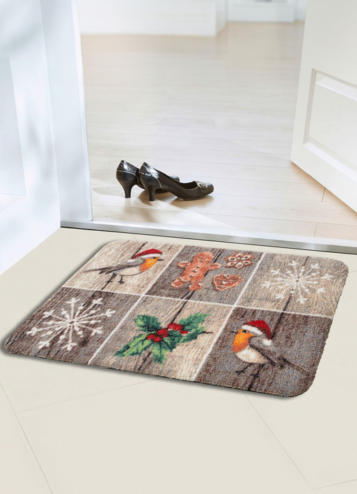 Fußmatten - Fußmatte Patchwork mit rutschhemmender Latex-Rückseite, in Größe 100 (40x60 cm) bis 103 (50x70 cm), in Farbe MULTICOLOR Ansicht 3