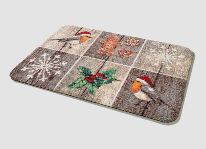 Fußmatten - Fußmatte Patchwork mit rutschhemmender Latex-Rückseite, in Größe 100 (40x60 cm) bis 103 (50x70 cm), in Farbe MULTICOLOR Ansicht 2