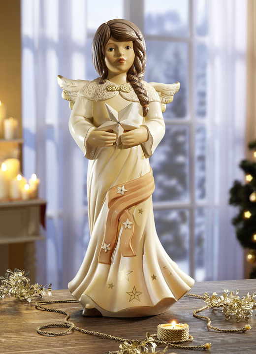 Goebel-Figuren - Engel mit Stern aus dem Hause Goebel, in Farbe CHAMPAGNER Ansicht 1