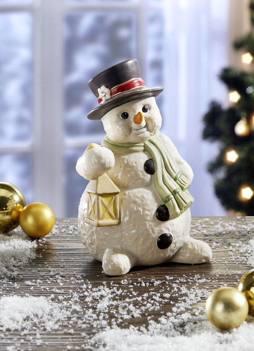 Goebel-Figuren - Schneemann mit Laterne aus dem Hause Goebel, in Farbe BUNT