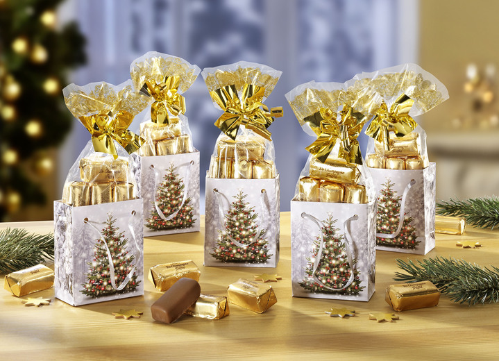 Weihnachtsleckereien - Weihnachtsbaum-Tütchen, 5er-Set, in Farbe BUNT