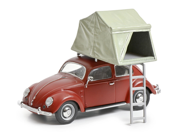 Sammlermodelle - VW Käfer mit Dachzelt von Schuco, in Farbe ROT