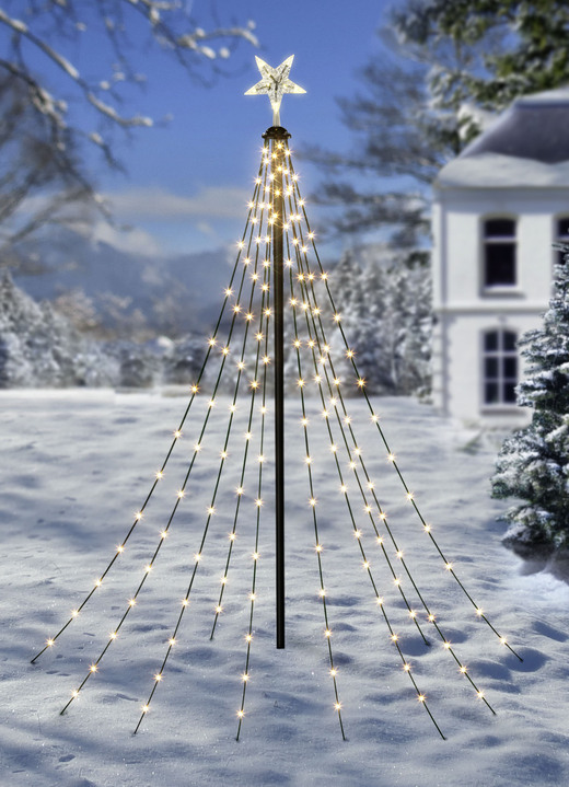 Außendekorationen - Weihnachtsbeleuchtung mit 200 LEDs, in Farbe SCHWARZ Ansicht 1