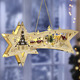 Weihnachtliche Dekorationen - Beleuchtete Sternschnuppe, batteriebetrieben, in Farbe NATUR