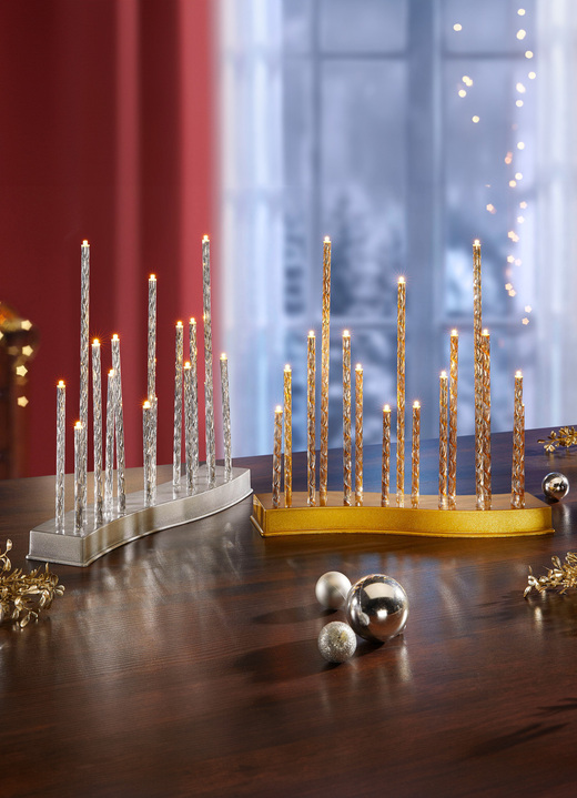 Weihnachten - Stableuchte aus Metall, in Farbe GOLD Ansicht 1