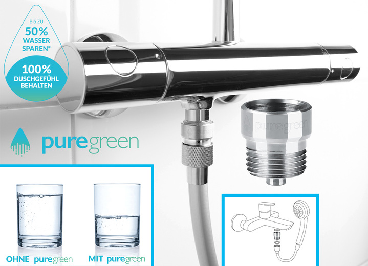 Badhilfen - Puregreen Wassersparer, in Farbe CHROM Ansicht 1
