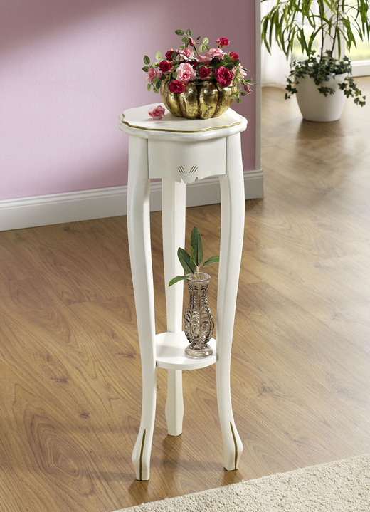 - Beistelltisch mit Beinen aus massiver Buche, in Farbe CREME-GOLD