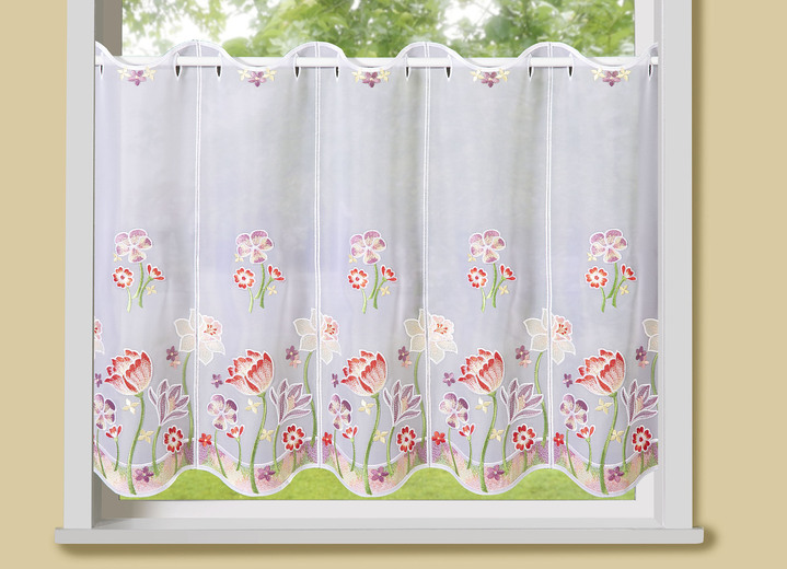 - Kurzstore mit echter Plauener Stickerei, in Größe 822 (35x 96 cm) bis 862 (55x144 cm), in Farbe BUNT Ansicht 2