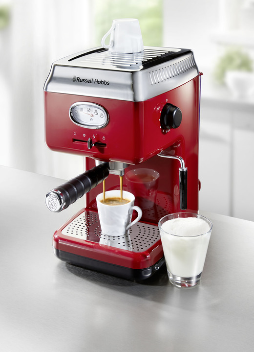 Kaffee-Vollautomaten & Espressomaschinen - Espressomaschine im Retro-Design, in Farbe ROT
