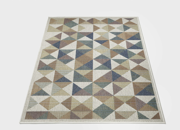 Modern - Outdoor geeigente Brücken und Teppiche, in Größe 110 (Brücke, 67x120 cm) bis 250 (Teppich, 200x290 cm), in Farbe KÄSTCHEN Ansicht 1