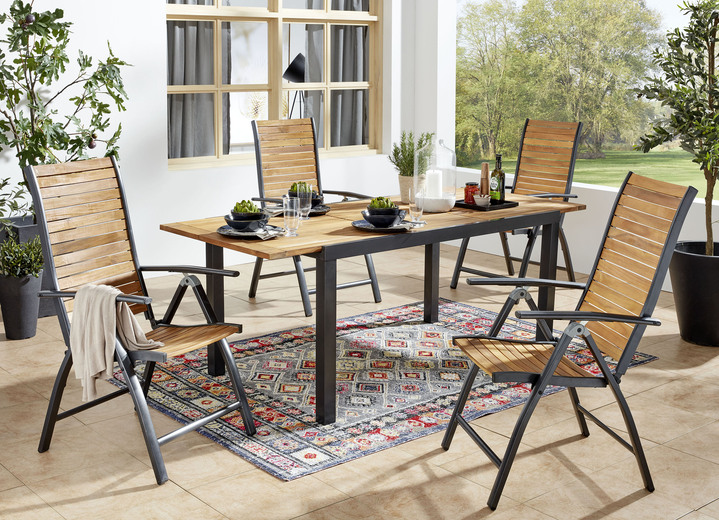 Garten - Gartenmöbel-Serie Santorin, in Farbe GRAFIT, in Ausführung Klappsessel Ansicht 1
