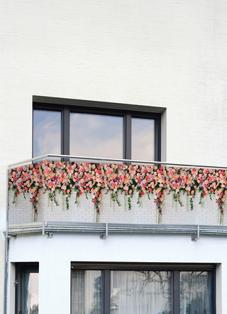 Einseitig bedruckter Balkon-Sichtschutz inkl. Befestigungsmaterial