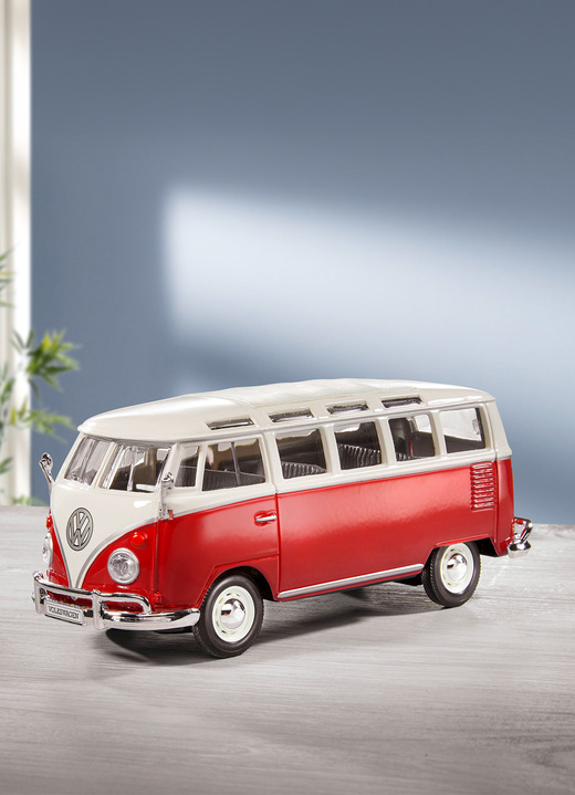 Sammlermodelle - Sammlermodell VW Bus Samba von Maisto, in Farbe ROT-WEISS Ansicht 2