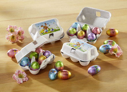 Geschenk-Set mit lustigem Hasenmotiv, 4er-Set