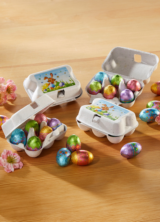 Osterleckereien - Geschenk-Set mit lustigem Hasenmotiv, 4er-Set, in Farbe BUNT Ansicht 1