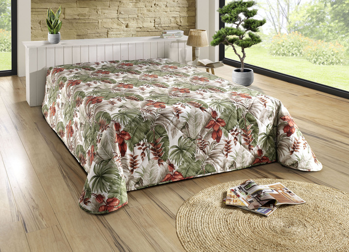 - Naturnahe Tagesdecken und Kissenbezüge, in Größe 873 (Einzelbett, 135x210 cm) bis 924 (2 Kissenbezüge, 50x 50 cm), in Farbe BUNT Ansicht 1