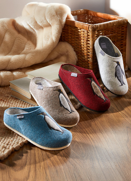 - Wollfilz Hausschuh, in Größe 036 bis 042, in Farbe WINTERWEISS Ansicht 2