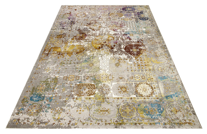 Modern - Brücken und Teppiche aus Flachgewebe mit aufwendiger Dessinierung, in Größe 113 (Brücke, 80x150 cm) bis 306 (Teppich, ø 200 cm), in Farbe BUNT, in Ausführung Dessin 1 Ansicht 2