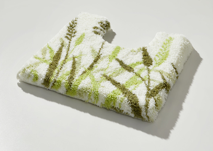 Badgarnituren - Naturnahe Badgarnitur mit Gräsermotiv Ansicht 5 Badgarnituren - Naturnahe Badgarnitur mit Gräsermotiv, in Größe 100 (Vorleger halbrund, 50x 80 cm) bis 112 (WC-Deckelbezug, 47x 50 cm), in Farbe TERRA Ansicht 5