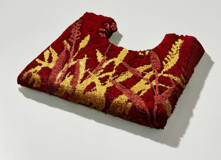 Badgarnituren - Naturnahe Badgarnitur mit Gräsermotiv Ansicht 6 Badgarnituren - Naturnahe Badgarnitur mit Gräsermotiv, in Größe 100 (Vorleger halbrund, 50x 80 cm) bis 112 (WC-Deckelbezug, 47x 50 cm), in Farbe TERRA Ansicht 6