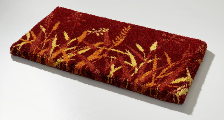 Badgarnituren - Naturnahe Badgarnitur mit Gräsermotiv Ansicht 3 Badgarnituren - Naturnahe Badgarnitur mit Gräsermotiv, in Größe 100 (Vorleger halbrund, 50x 80 cm) bis 112 (WC-Deckelbezug, 47x 50 cm), in Farbe TERRA Ansicht 3