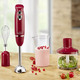 Küchenhelfer - Stabmixer-Set mit 2-flügeligem Edelstahlmesser, in Farbe ROT