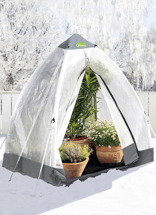 Winterlicher Garten - Überwinterungszelt Igloo mit 3-lagiger Luftpolster-Isolierung, in Farbe TRANSPARENT