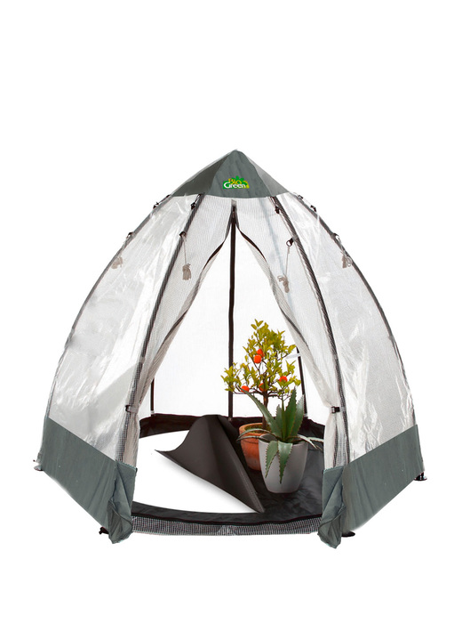 Winterlicher Garten - Tropical Island Pflanzenzelt / Zubehör: Perfekter Schutz bei Wind und Wetter, in Farbe DURCHSICHTIG, in Ausführung Zusatz-Isolierung, 130x130 cm, Höhe 150 cm Ansicht 11