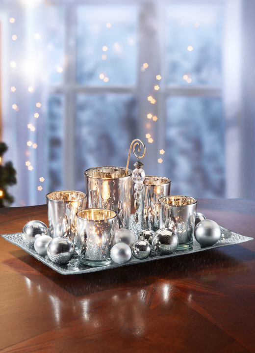 - Glas-Kerzenhalter 18-teilig, in Farbe SILBER Ansicht 1