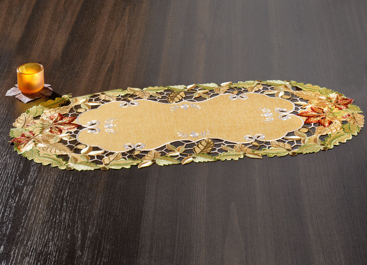 Tischdecken - Herbstliche Tisch- und Raumdekoration, in Größe 101 (Deckchen, 35/ 50 cm) bis 404 (Kissenbezug, 40/ 40 cm), in Farbe TERRA Ansicht 4