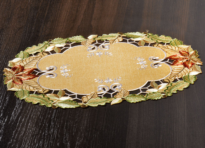 Tischdecken - Herbstliche Tisch- und Raumdekoration, in Größe 101 (Deckchen, 35/ 50 cm) bis 404 (Kissenbezug, 40/ 40 cm), in Farbe TERRA Ansicht 1