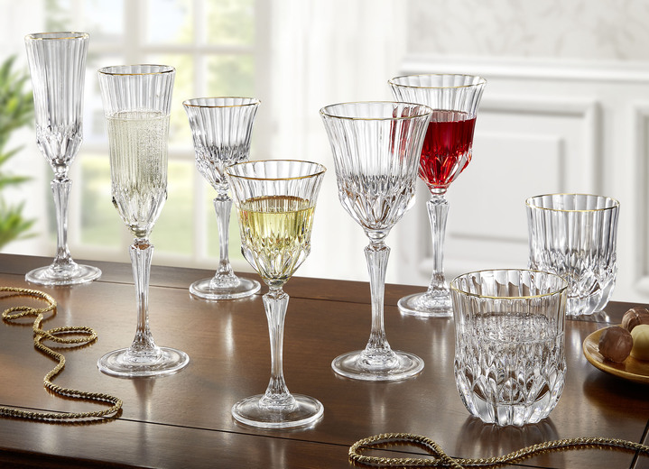 - Gläser, 2er-Set, mit Goldrand, in Farbe TRANSPARENT-GOLD, in Ausführung Weißweinglas, 2er-Set Ansicht 2