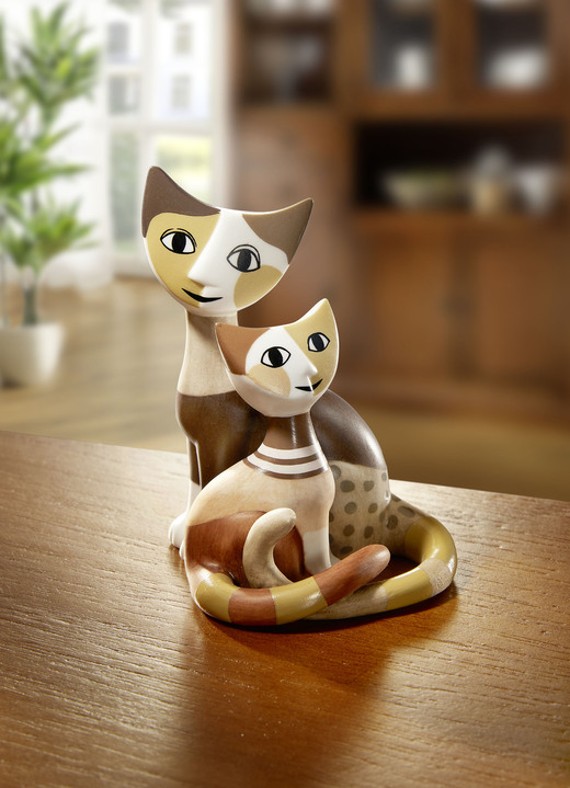 Figuren - Katzenpaar aus der Rosina-Wachtmeister-Kollektion, in Farbe BUNT