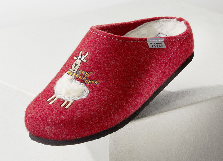 Hausschuhe - Kuschelwarme Hausschuh aus Wollfilz Ansicht 4 Hausschuhe - Kuschelwarme Hausschuh aus Wollfilz, in Größe 036 bis 042, in Farbe VANILLE Ansicht 4