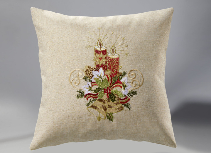 Tischdecken - Tisch- und Raumdekoration, in Größe 101 (Deckchen oval, 35x 50 cm) bis 404 (Kissenbezug, 40x 40 cm), in Farbe BRAUN-BUNT Ansicht 2