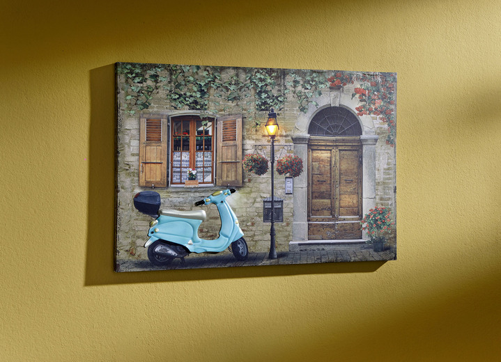 Landschaft - LED-Wandbild mit Metallapplikationen, in Farbe BUNT