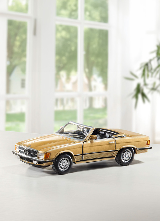 Sammlermodelle - Bburago Mercedes 450SL Cabrio, in Farbe GOLDMETALLIC