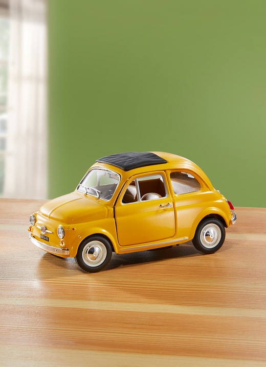 Sammlermodelle - Bburago Fiat 500F (1965), in Farbe GELB Ansicht 2