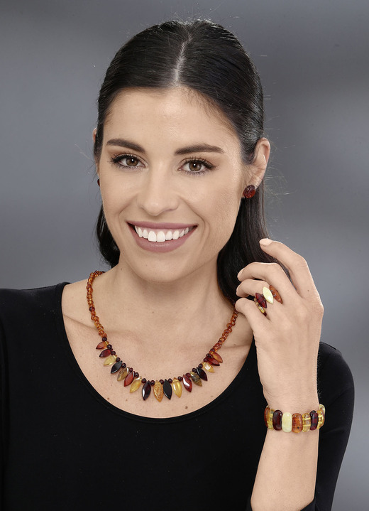 Armbänder - Armband, echte bunte Naturbernsteine, in Farbe  Ansicht 3