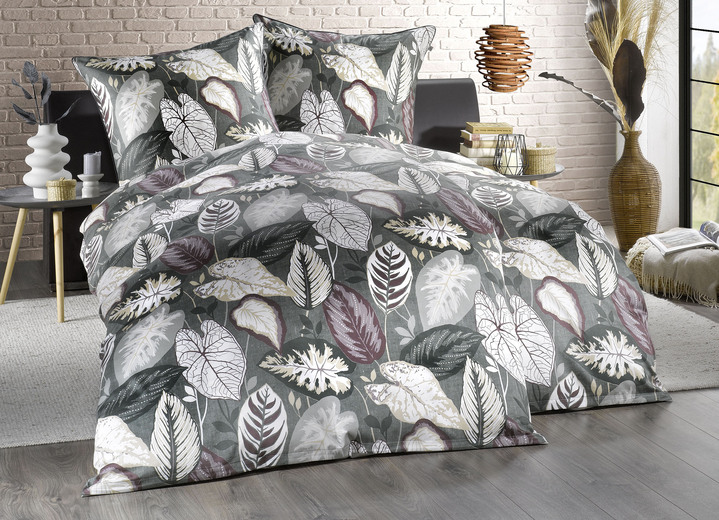 Bettwäschegarnituren - Mako-Satin Bettwäsche-Garnitur von Irisette, in Größe 112 (80x80 cm + 135x200 cm) bis 115 (80x80 cm + 155x220 cm), in Farbe GRÜN