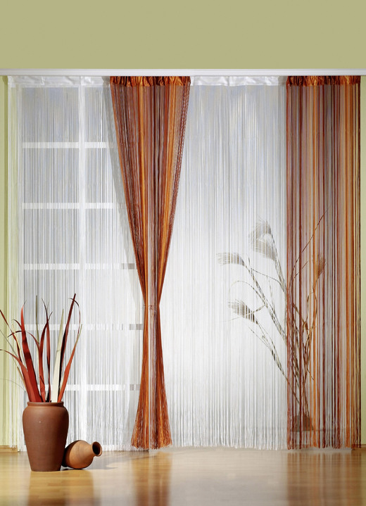 Modern - Fadenstore für Gardinenstange und -schiene, in Größe 305 (H160xB 98 cm) bis 310 (H245xB148 cm), in Farbe WEISS Ansicht 3