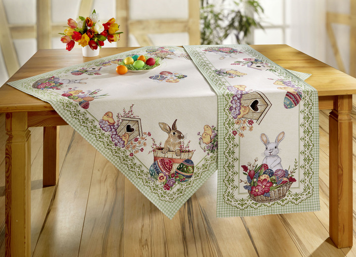 Tischdecken - Gobelin Tischdecke und Kissenbezug, in Größe 100 (2x Platzset, 33x 45 cm) bis 404 (Kissenbezug, 45x 45 cm), in Farbe MULTICOLOR Ansicht 1
