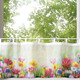 Kurzgardinen - Kurzstore Blumenwiese aus digitalbedrucktem Voile – Farbe MULTICOLOR – Ansicht 1 Kurzgardinen - Kurzstore Blumenwiese aus digitalbedrucktem Voile, in Größe 784 (45x 90 cm) bis 858 (60x120 cm), in Farbe MULTICOLOR – Farbe MULTICOLOR – Ansicht 1