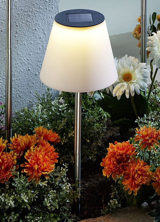 - Gartensteckleuchte Solini mit Erdspieß, in Farbe WEISS Ansicht 2