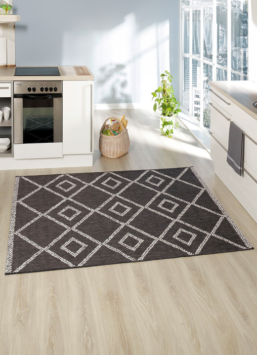 Modern - Brücken und Teppiche im natürlichen Sisal-Look Ansicht 3 Modern - Brücken und Teppiche im natürlichen Sisal-Look, in Größe 111 (Brücke, 60x110 cm) bis 282 (Teppich, 200x290 cm), in Farbe ANTHRAZIT-WEISS Ansicht 3