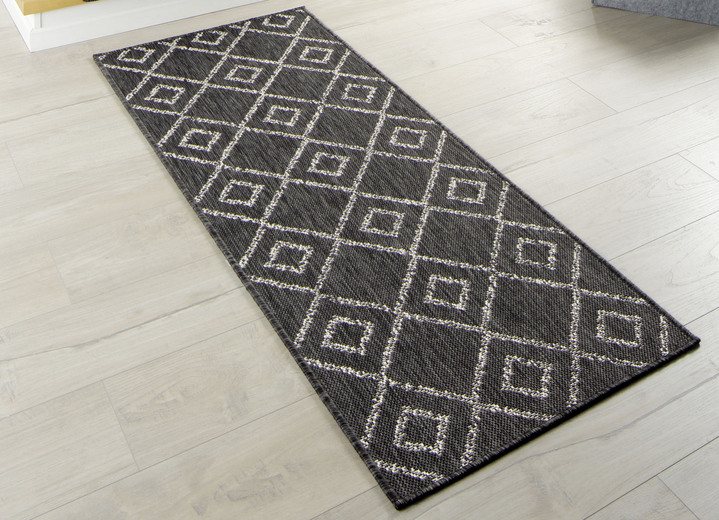 Modern - Brücken und Teppiche im natürlichen Sisal-Look Ansicht 2 Modern - Brücken und Teppiche im natürlichen Sisal-Look, in Größe 111 (Brücke, 60x110 cm) bis 282 (Teppich, 200x290 cm), in Farbe ANTHRAZIT-WEISS Ansicht 2