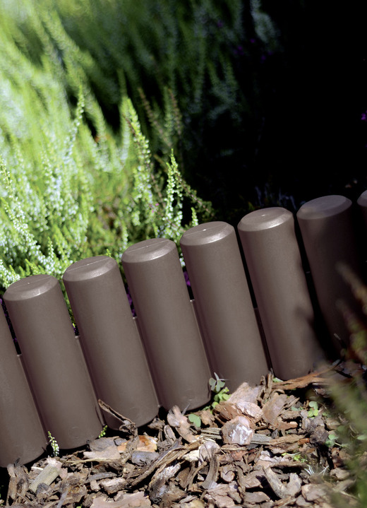 Gartenpflege - Beetbegrenzung aus frostsicherem Polypropylen, in Farbe BRAUN Ansicht 1