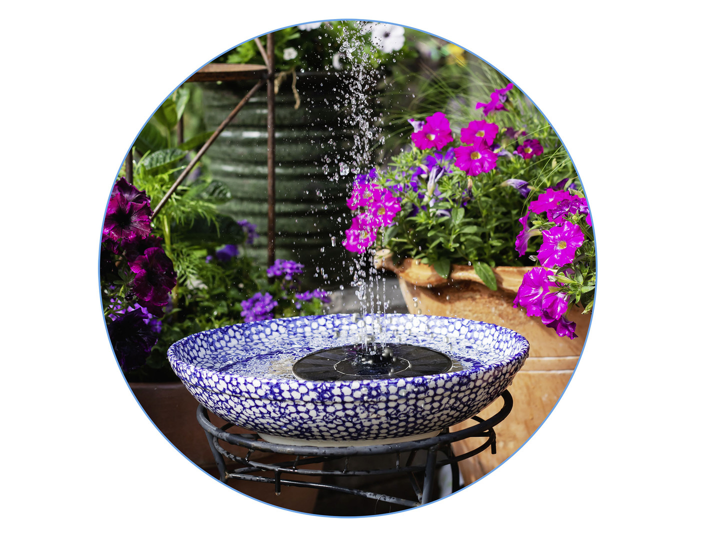 SolarSpringbrunnenSet Gartendekoration BADER