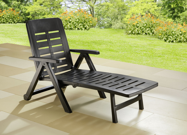 Gartenmöbel - Pflegeleichte und wetterfeste Rollliege Smeraldo, in Farbe WEISS Ansicht 2