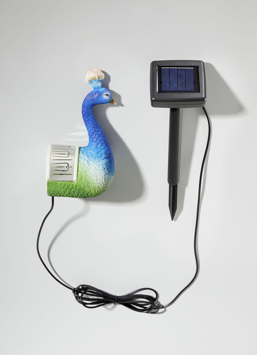 - Solar-Wandleuchte Pfau, in Farbe BUNT Ansicht 2
